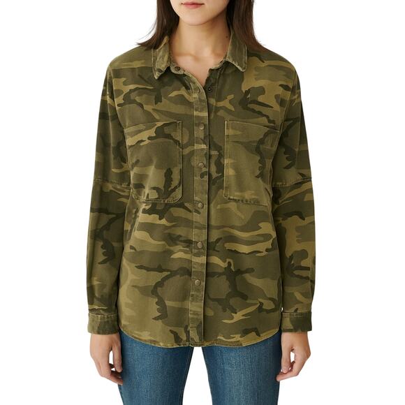 Forever 21 Camo Army Print Casual Jacket Shacket Casual Small - Picture 1 of 6
